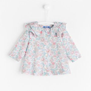 JACADI BETSY LIBERTY BLOUSE WHITE/MULTICOLOR NWOT